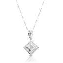 9ct White Gold Diamond Pendant-DPL13W