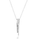 9ct White Gold Diamond Pendant-DPL14W