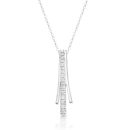 9ct White Gold Diamond Pendant-DPL16W