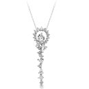 18ct White Gold Diamond Pendant-DPL350W