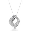 18ct White Gold Diamond Pendant-DPL397W