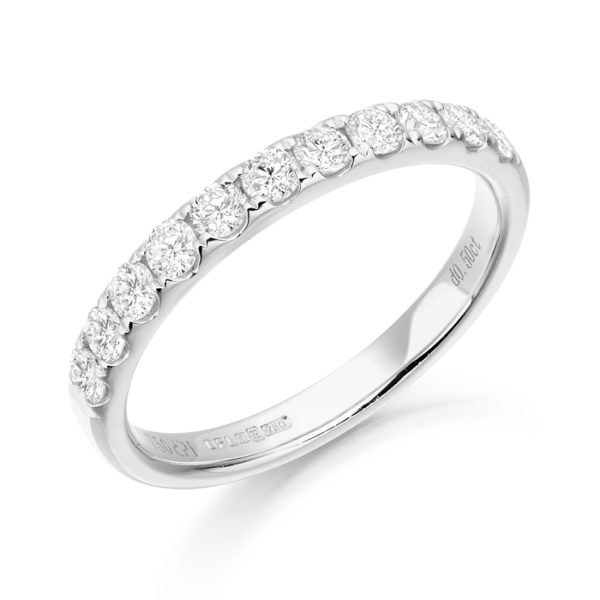 White Gold Diamond Wedding Ring-DPL589W
