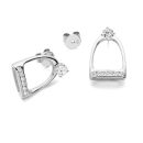 Stirrup Stud Earrings-E112W