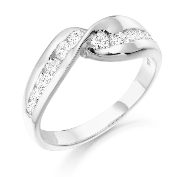 9ct White Gold Wedding Ring - D28W